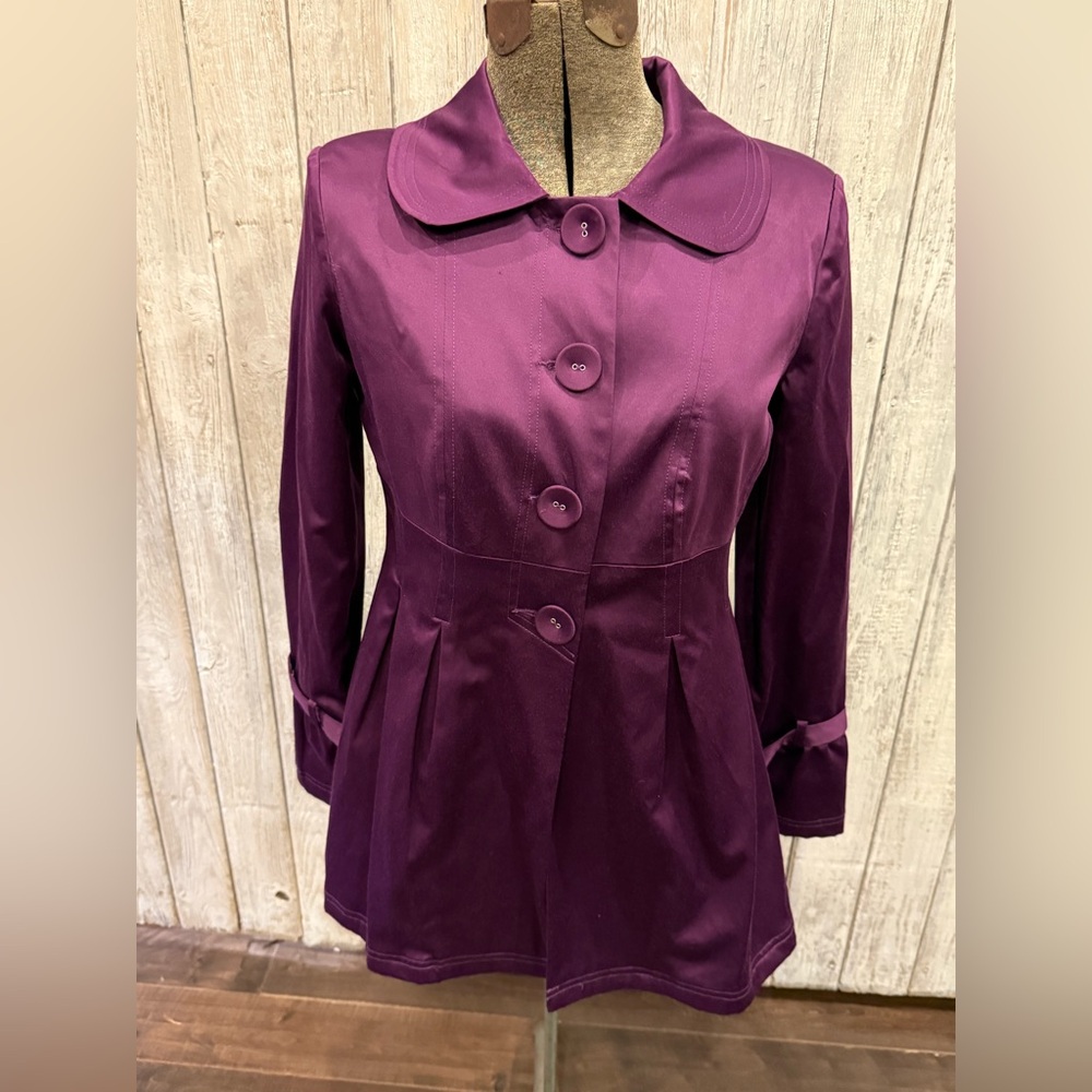 Sele’ Deep Purple Trench Coat